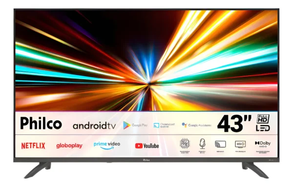 Smart Tv 43 Philco Android Tv Full Hd Borda Infinita P43eaa