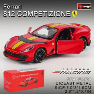 Ferrari SP3 458 599 ENZO F12 Modelo Pequeno Carro de Coleção Liga Modelo Brinquedo Presente Cena Decoração Clássico e Requintado Bburago1:64 - Imagem 11