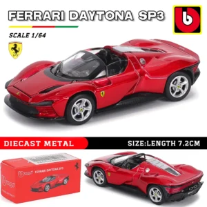 Ferrari SP3 458 599 ENZO F12 Modelo Pequeno Carro de Coleção Liga Modelo Brinquedo Presente Cena Decoração Clássico e Requintado Bburago1:64