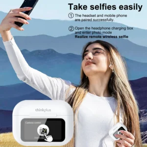 Fones de ouvido Bluetooth sem fio Thinkplus originais com redução de ruído ANC, microfone HD para chamadas, headset gamer com controle de tela sensível ao toque LED - Imagem 6