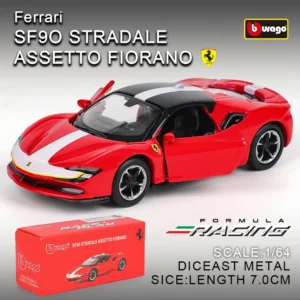 Ferrari SP3 458 599 ENZO F12 Modelo Pequeno Carro de Coleção Liga Modelo Brinquedo Presente Cena Decoração Clássico e Requintado Bburago1:64 - Imagem 9