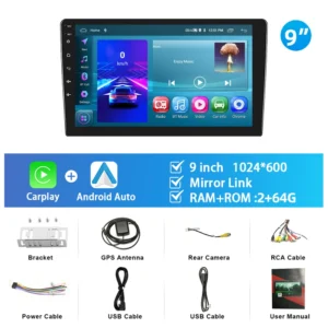 Podofo 10.1"/9"/7 " Android Car Radio 2Din Multimedia Video Player Carplay Android Auto Car Stereo For Toyota Volkswagen Hyundai - Imagem 12