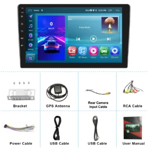 Podofo 10.1"/9"/7 " Android Car Radio 2Din Multimedia Video Player Carplay Android Auto Car Stereo For Toyota Volkswagen Hyundai - Imagem 6