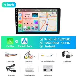 Podofo 10.1"/9"/7 " Android Car Radio 2Din Multimedia Video Player Carplay Android Auto Car Stereo For Toyota Volkswagen Hyundai - Imagem 15